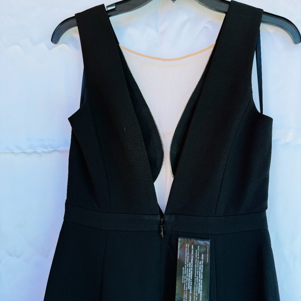 BCBGMaxazria Lulu Black Plunge Neck Formal Gown Sleeveless Maxi Dress,Size 2,NEW - Picture 6 of 16